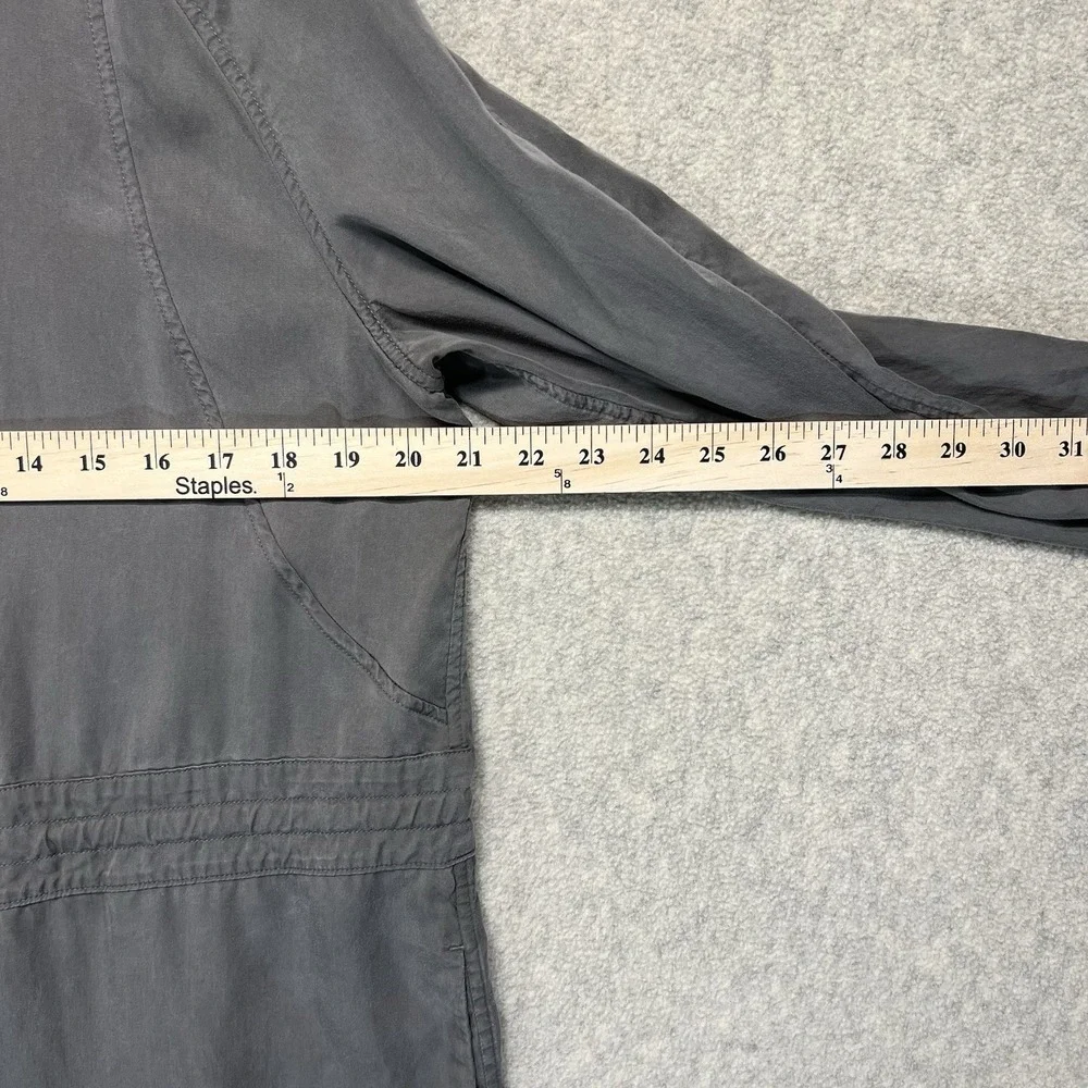 Lululemon Womens Hooded Jacket Gray Longline Lightweight Coat Size 10‎